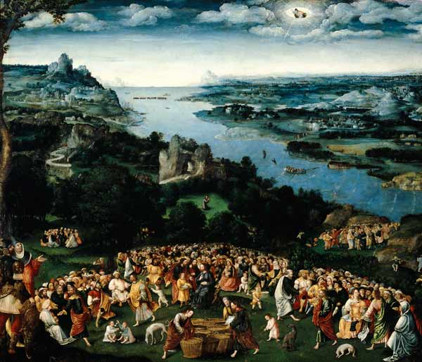 The Feeding of the Five Thousand van Joachim Patinir