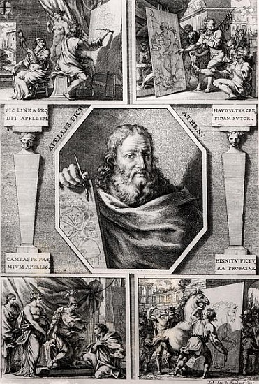 Apelles (4th century BC) van Joachim von Sandrart