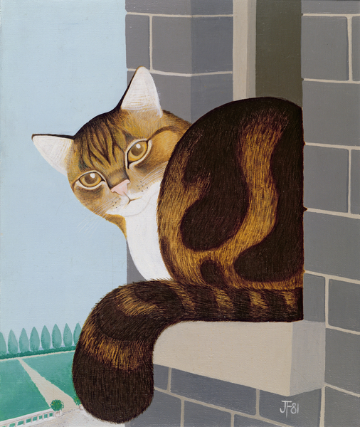 Cat on a Window Sill van Joan Freestone