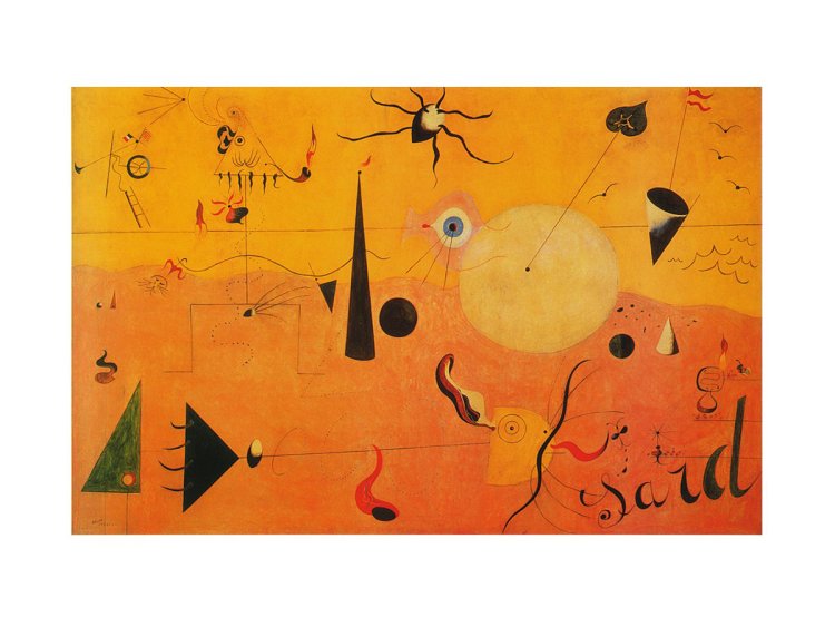 Paysage Catalan  - (JM-296) van Joan Miró