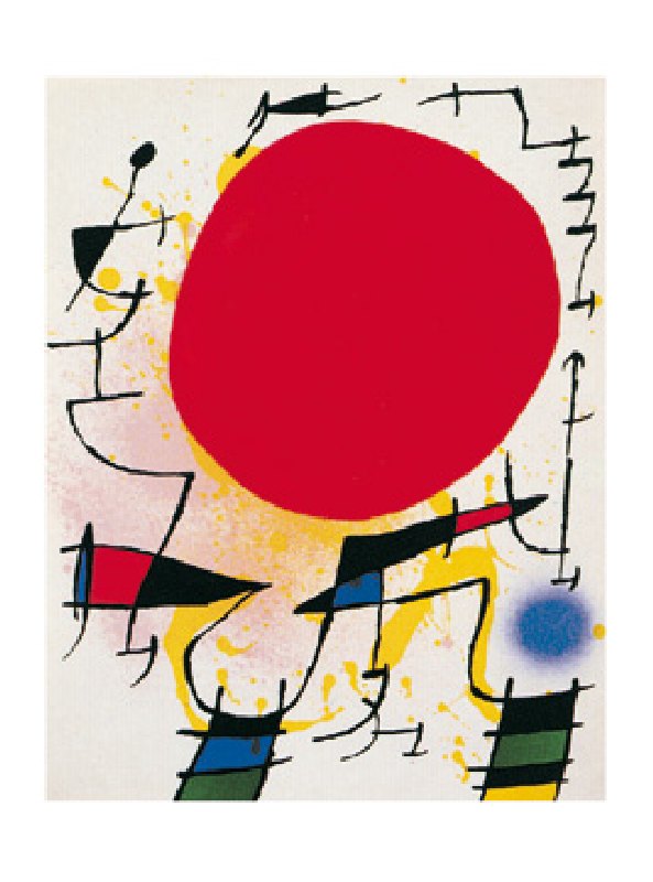 Le soleil rouge  - (JM-794) van Joan Miró
