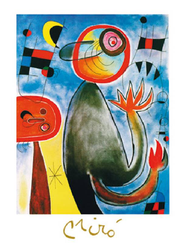 Les echelles en roue - (JM-272) van Joan Miró