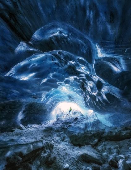 Man in the ice cave