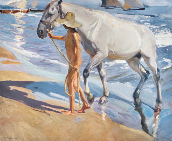 Washing the Horse van Joaquin Sorolla