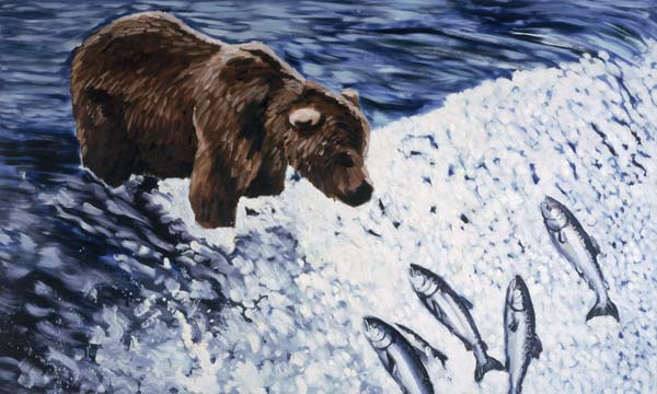 Alaskan Brown Bear, 2002 (oil on canvas)  van Joe Heaps  Nelson