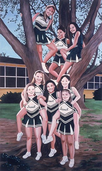 Jesuit Cheerleaders in a Tree, 2002 (oil on canvas)  van Joe Heaps  Nelson