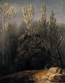 Landschaft mit Pappeln van Joh. Heinrich Wilhelm Tischbein