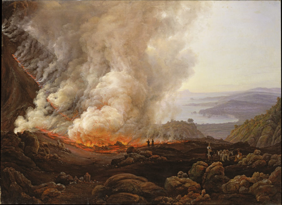 The Eruption of Vesuvius in December 1820 van Johan Christian Clausen Dahl