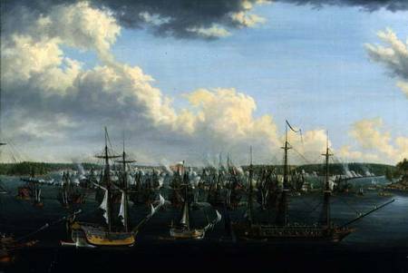 The Battle at Fredrikshamn van Johan Tietrich Schoultz