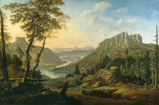 Prospekt der Festung Königstein van Johann Alexander Thiele
