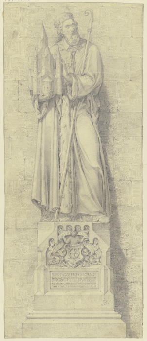 Statue des Heiligen Willigis van Johann Baptist Scholl d. J.