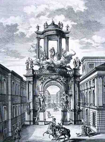 Triumphal Arch, Vienna, from 'Entwurf einer historischen Architektur' van Johann Bernhard Fischer von Erlach