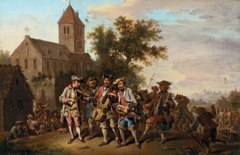 Village Musicians van Johann Conrad Seekatz