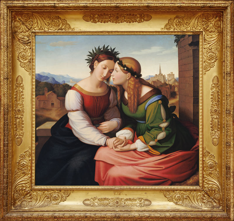 Italia and Germania (Sulamith and Mary) van Johann Friedrich Overbeck