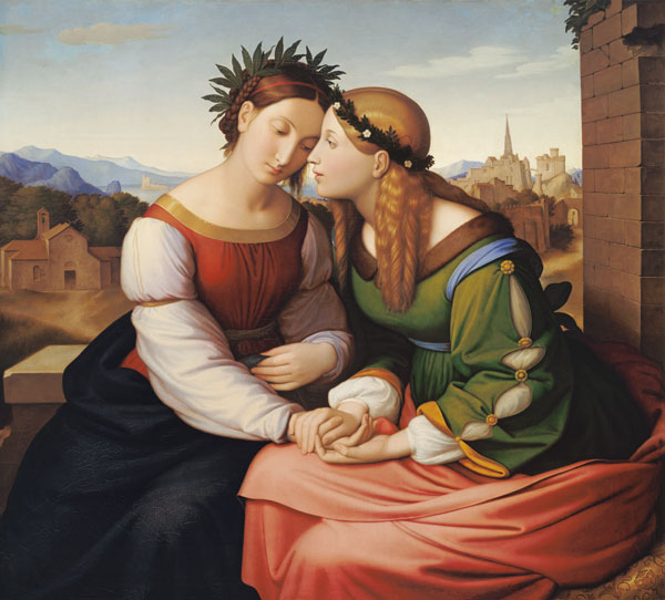 Italia und Germania (Sulamith und Maria) van Johann Friedrich Overbeck