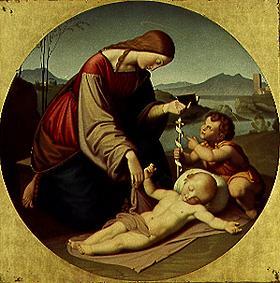 Maria mit dem Jesuskind und dem Johannes-Knaben van Johann Friedrich Overbeck