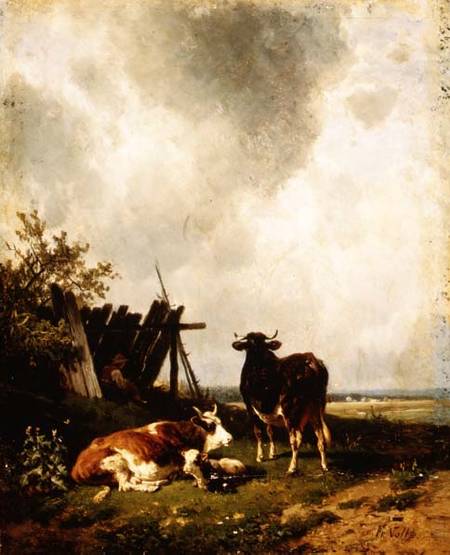 The Cows van Johann Friedrich Voltz