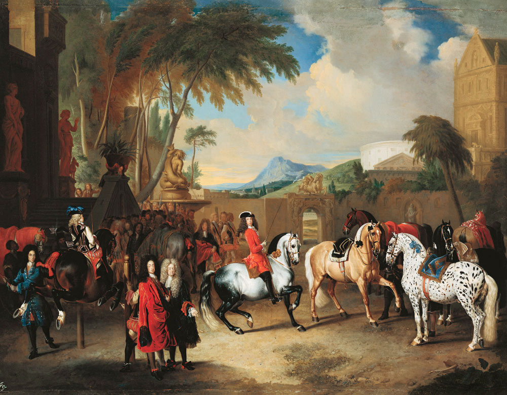 Karl VI. in der kaiserlichen Reitschule van Johann Georg Hamilton