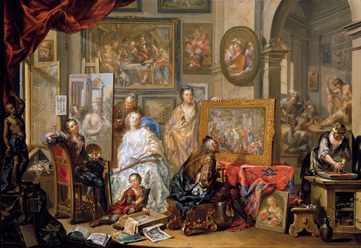 Studio of the painter van Johann Georg Platzer