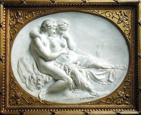 Bacchus comforting Ariadne van Johann Gottfried Schadow