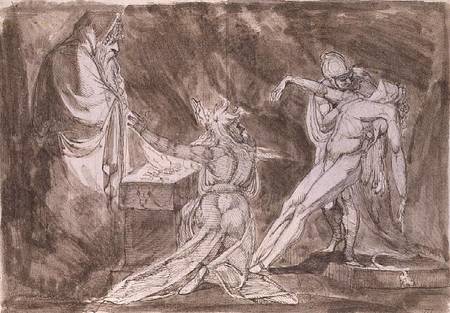 Study for "Saul and the Witch of Endor" van Johann Heinrich Füssli