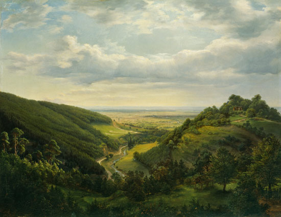 View of Holy Mountain and the Mountain Pass van Johann Heinrich Schilbach