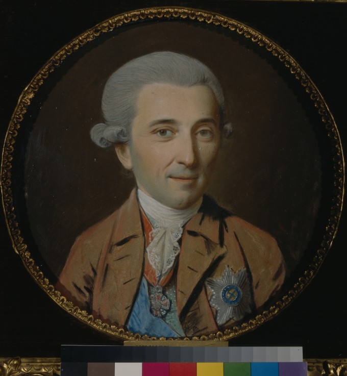 Portrait of Prince Nikolay Ivanovich Saltykov (1736-1816) van Johann Heinrich Schmidt