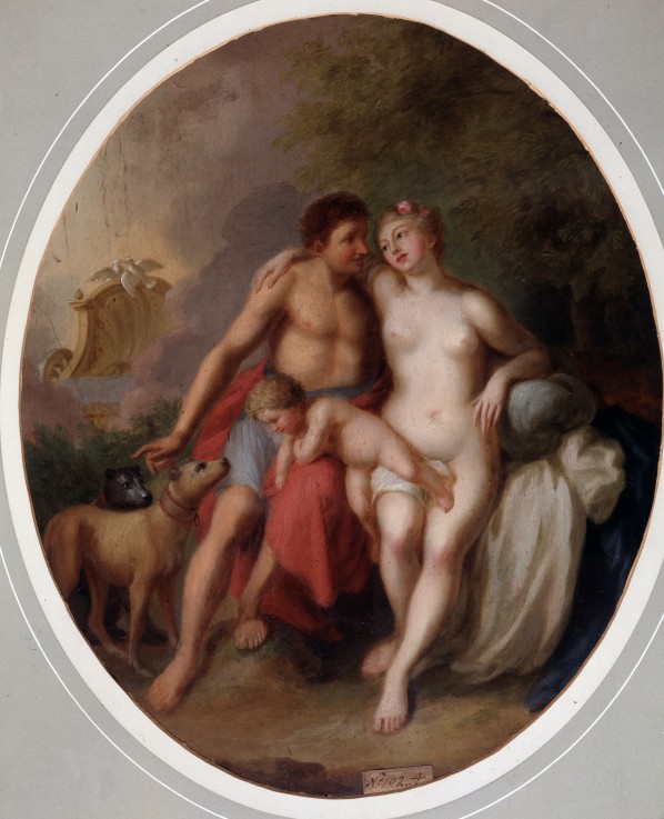 Venus and Adonis van Johann Heinrich Wilhelm Tischbein