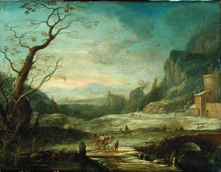 Oriental Landscape van Johann Holst