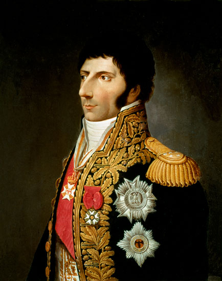 Portrait of Marshal Charles Jean Bernadotte (1763-1844) van Johann Jacob de Lose