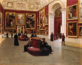 Der Rubenssaal in der Alten Pinakothek München van Johann Lorenz Maaß