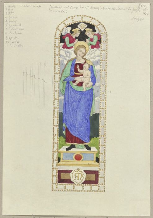 Das Chorfenster von Santissima Annunziata zu Arezzo van Johann Ramboux