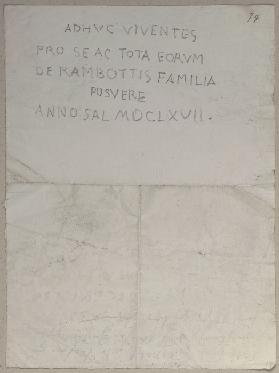 Die Nachschrift einer Inschrift in Santi Apostoli in Rom (?)
