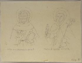 Eine Kopie von früheren Darstellungen des heiligen Franziskus sowie der heiligen Klara