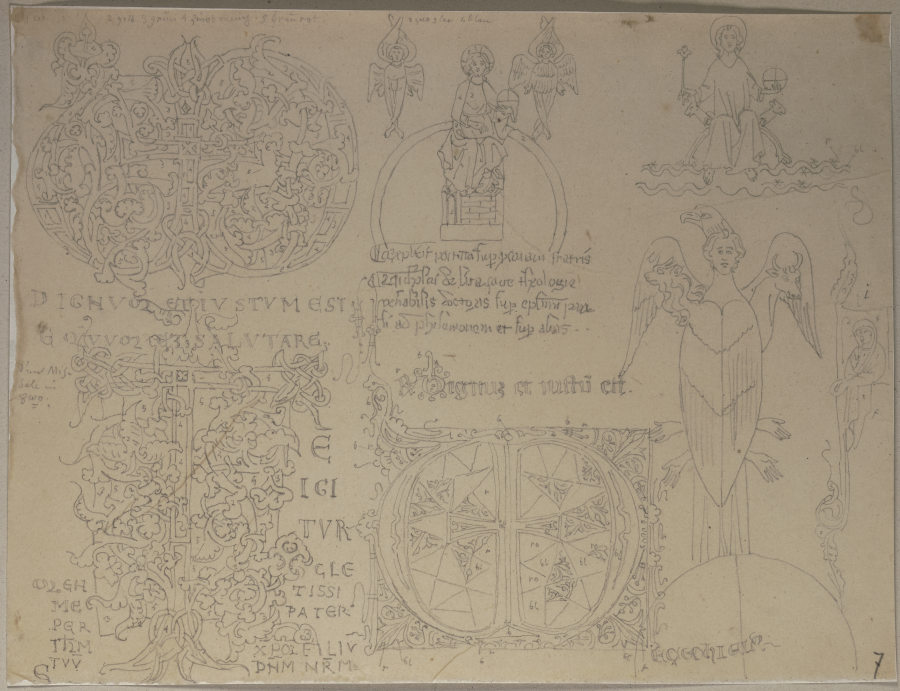Initialen aus einer Handschrift aus dem Archiv zu Assisi van Johann Ramboux