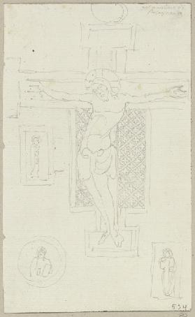 Kruzifix aus Holz auf dem Camposanto außerhalb von Bologna