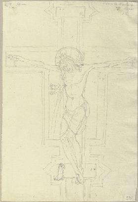 Nach einem Kruzifix aus Holz, in der Servitenkriche zu Siena, von Segna, dem Vater Duccios (?)