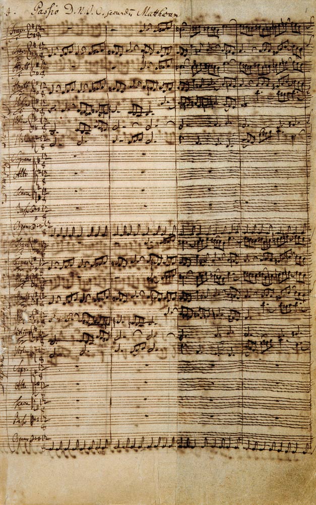 Passio Domini nostri J.C. secundum Evangelistam MATTHAEUM BWV 244, 1730s (pen on paper) van Johann Sebastian Bach