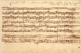 The Brandenburg Concertos, No.5 D-Dur, 1721 (pen and ink on paper) (see also 308416 and 308425)