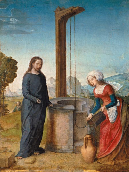 Christus und die Samariterin am Brunnen van Johann von Flandern