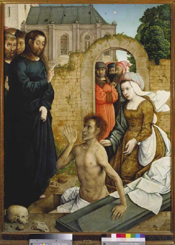 Die Auferweckung des Lazarus. van Johann von Flandern