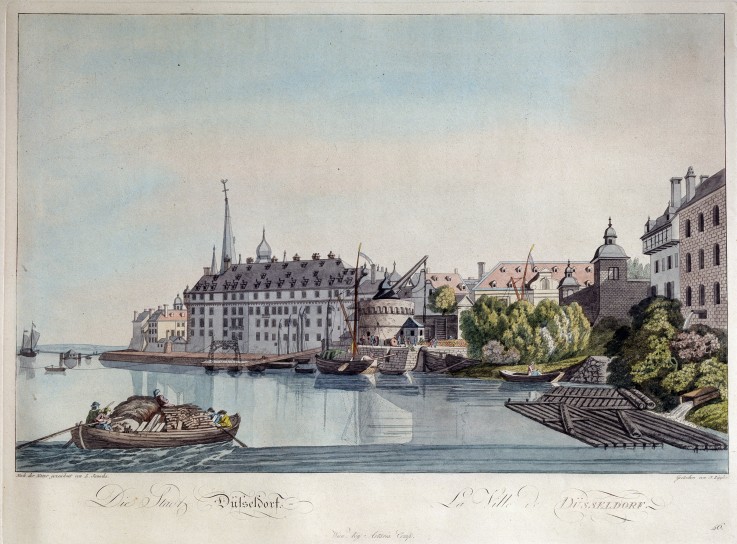View of Düsseldorf before the French Bombardment on October 6, 1794 van Johann Ziegler
