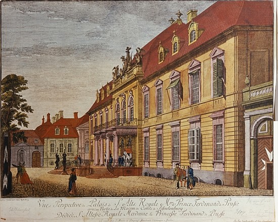 The Palace of Prince Ferdinand of Prussia, Berlin van Johann Carl Wilhelm Rosenberg