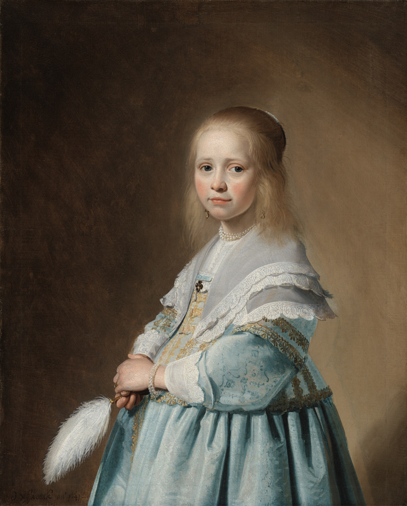 Meisje in blauw van Johannes Verspronck