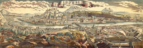 View of Salzburg van Johann Friedrich Probst