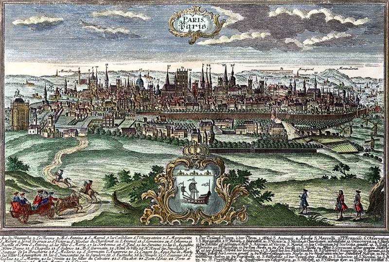 Paris (view) van Johann Georg Ringlin