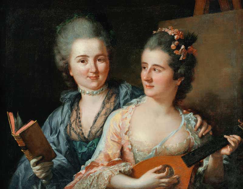 Doppelporträt der Schwestern Friederike Elisabeth und Wilhelmine Oeser van Johann Heinrich Tischbein