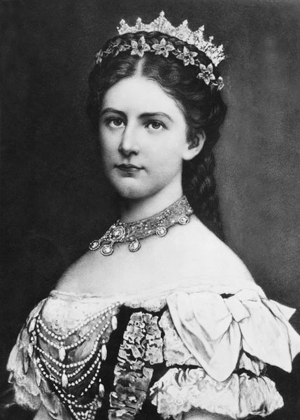 Elisabeth, Kaiserin (Franz Joseph I.)von Österreich und Königin von Ungarn van Johann Leonhard Raab