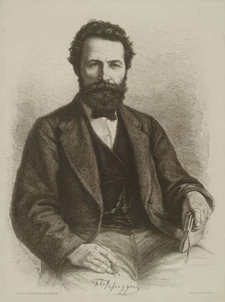 Franz von Defregger, österr. Maler Ederhof (Tirol)  van Johann Leonhard Raab