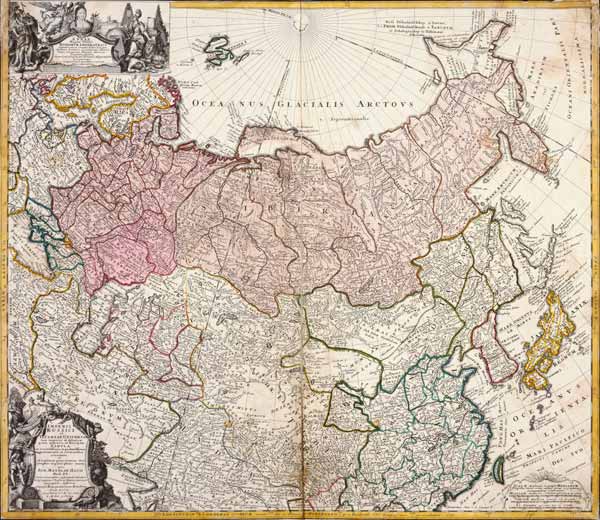 Map of Russia van Johann Matthias Has